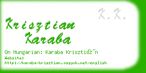 krisztian karaba business card